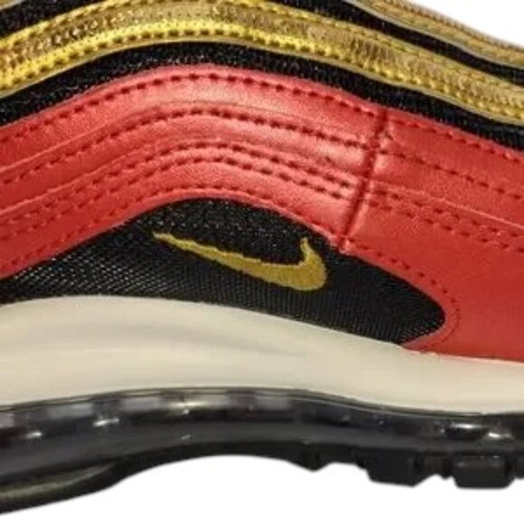 Nike Air Max 97 University Red/ Metallic Gold Sequin Sz 9 Women - Picture 7 of 13